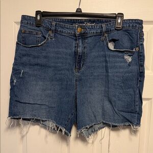 Universal Thread Medium Blue Distressed Denim Cutoff Shorts